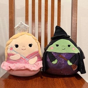Squishmallows Set Of 2 WICKED Elphaba & Glinda 10" Plush Wizard of Oz